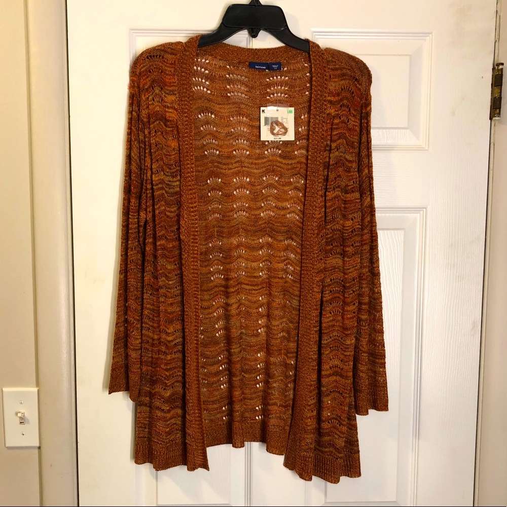 NWT Pointelle Cardigan Sweater Size Large